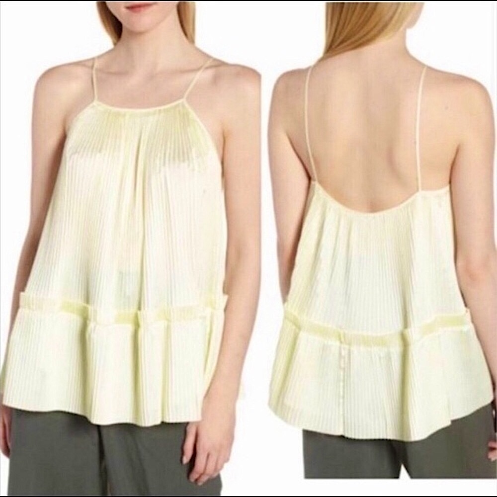 🆕🔥LEWIT REAL SILK BEAUTIFUL COLOR CRINKLE TOP THIN STRAP&VERY ELEGANT&CHIC NWT